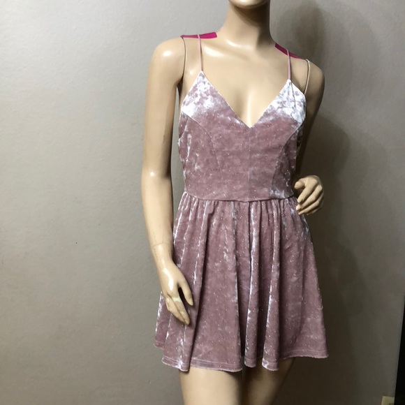 Timing Pants - BEAUTIFUL ROSE & GRAY VELVET ROMPER WITH GLITTERS